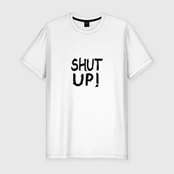 Мужская slim-футболка Shut Up Егор Крид