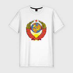 Мужская slim-футболка Герб СССР