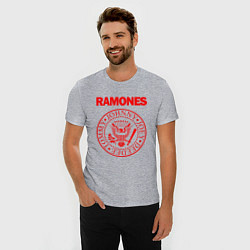 Футболка slim-fit RAMONES, цвет: меланж — фото 2