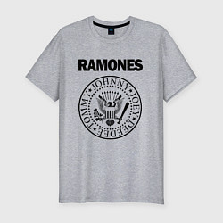 Футболка slim-fit RAMONES, цвет: меланж