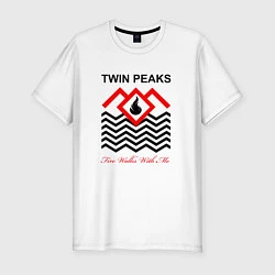 Футболка slim-fit Twin Peaks, цвет: белый