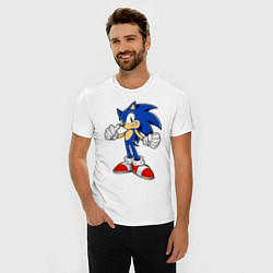 Футболка slim-fit Sonic, цвет: белый — фото 2