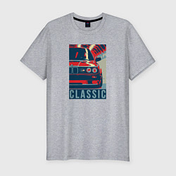 Футболка slim-fit BMW e30 classic, цвет: меланж