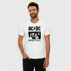 Футболка slim-fit ACDC highway to hell, цвет: белый — фото 2