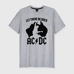 Футболка slim-fit Let there be rock, цвет: меланж