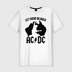 Футболка slim-fit Let there be rock, цвет: белый