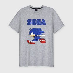 Футболка slim-fit SEGA, цвет: меланж