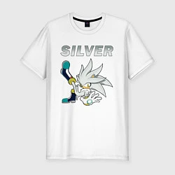 Мужская slim-футболка SONIC Silver
