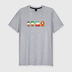 Футболка slim-fit South Park Саус Парк, цвет: меланж