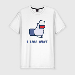 Футболка slim-fit I like Wine, цвет: белый