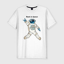 Мужская slim-футболка Rock in Space