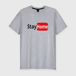 Футболка slim-fit Stay Home, цвет: меланж