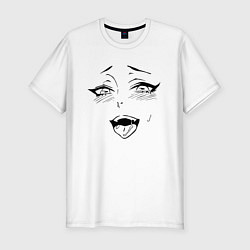 Футболка slim-fit AHEGAO FACE, цвет: белый