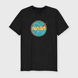 Футболка slim-fit NASA винтажный логотип, цвет: черный