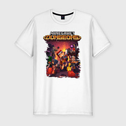 Футболка slim-fit Minecraft Dungeons, цвет: белый