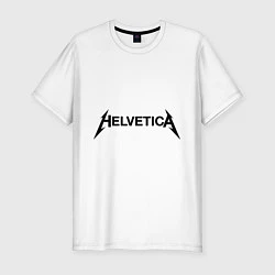 Футболка slim-fit Helvetica Metallica, цвет: белый
