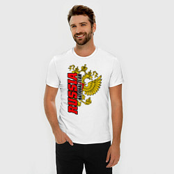 Футболка slim-fit RUSSIA national team, цвет: белый — фото 2