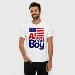 Футболка slim-fit All American Boy, цвет: белый — фото 2