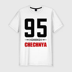 Футболка slim-fit 95 Chechnya, цвет: белый