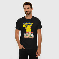 Футболка slim-fit Pokemon, цвет: черный — фото 2