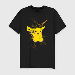 Мужская slim-футболка Pikachu