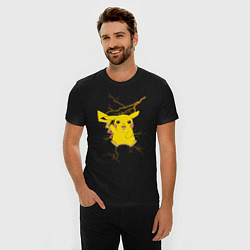 Футболка slim-fit Pikachu, цвет: черный — фото 2