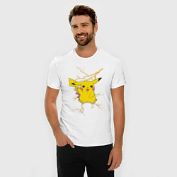 Футболка slim-fit Pikachu, цвет: белый — фото 2
