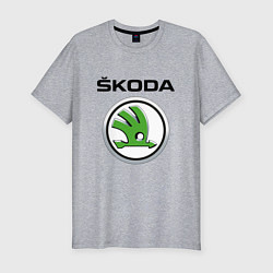 Футболка slim-fit SKODA, цвет: меланж
