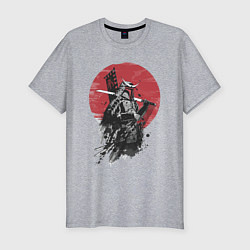Футболка slim-fit Японский самурай, цвет: меланж