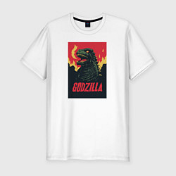 Футболка slim-fit Godzilla, цвет: белый