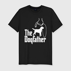 Мужская slim-футболка The Dogfather - пародия