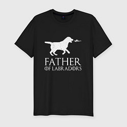 Мужская slim-футболка Отец Лабрадоров