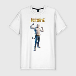 Мужская slim-футболка Meowcles Fortnite 2