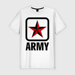 Футболка slim-fit Army Star, цвет: белый