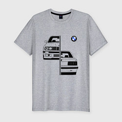 Футболка slim-fit BMW БМВ Z, цвет: меланж