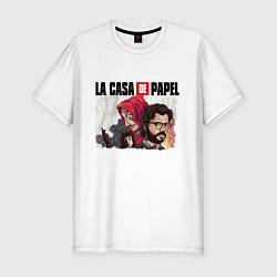 Футболка slim-fit La Casa de Papel Z, цвет: белый