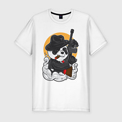Мужская slim-футболка Panda Gangster