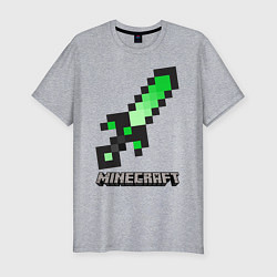 Мужская slim-футболка МЕЧ MINECRAFT