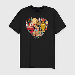 Футболка slim-fit LOVE RUSSIA, цвет: черный