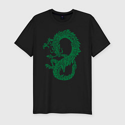 Мужская slim-футболка Древний китайский дракон