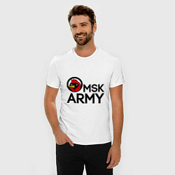 Футболка slim-fit Omsk army, цвет: белый — фото 2