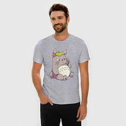 Футболка slim-fit Little Totoro, цвет: меланж — фото 2