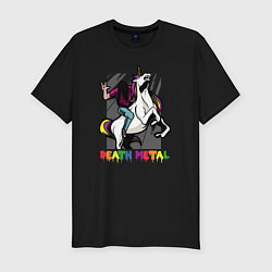 Мужская slim-футболка Death Metal Unicorn