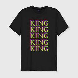 Футболка slim-fit KING, цвет: черный