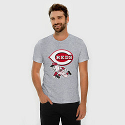 Футболка slim-fit Cincinnati reds - baseball team - talisman, цвет: меланж — фото 2
