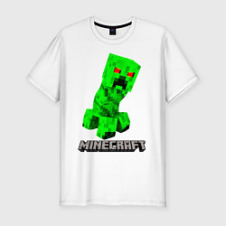 Футболка slim-fit MINECRAFT CREEPER, цвет: белый