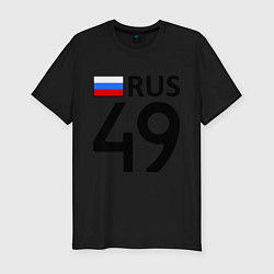 Футболка slim-fit RUS 49, цвет: черный