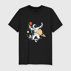 Мужская slim-футболка Space bascetball