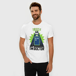 Футболка slim-fit Trust me, i'm doctor who, цвет: белый — фото 2