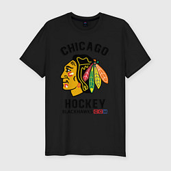 Мужская slim-футболка CHICAGO BLACKHAWKS NHL
